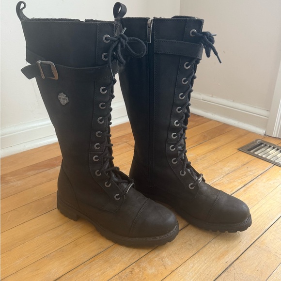 Harley-Davidson Women's Black Moto Boots - Picture 3 of 5